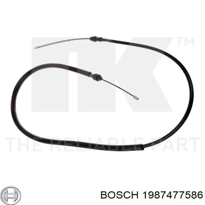 Cable de freno de mano trasero derecho/izquierdo 1987477586 Bosch