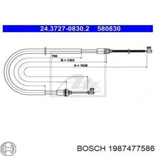 Купить 1987477586 Bosch Тормоз стояночный