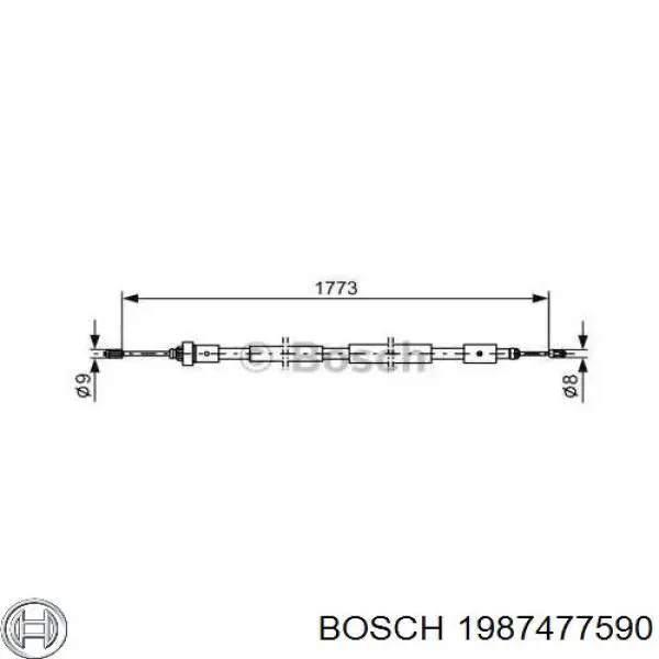 Трос ручника 1987477590 Bosch