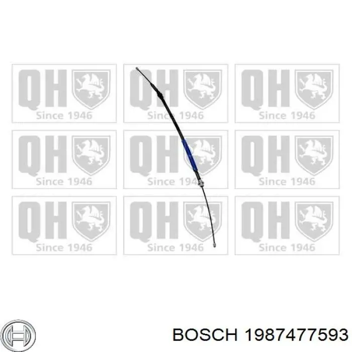 Трос ручного тормоза задний Bosch 1987477593 цена, от 7.08 USD