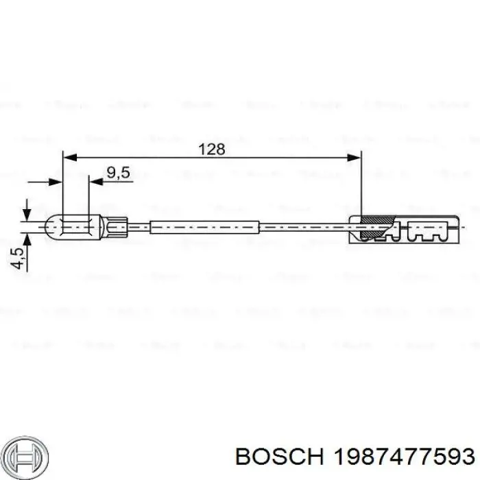 Трос ручника 1987477593 Bosch