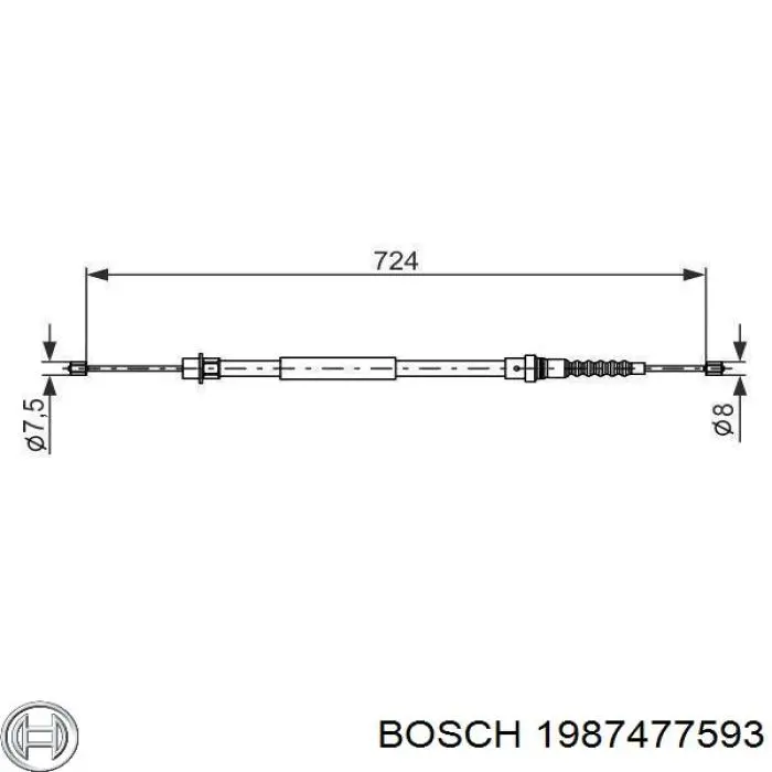 Трос ручника 1987477593 Bosch