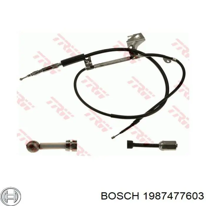 Cable de freno de mano trasero izquierdo 1987477603 Bosch