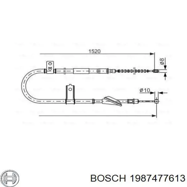 Задний правый трос ручника 1987477613 Bosch