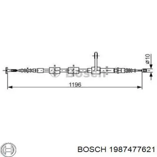 Задний правый трос ручника 1987477621 Bosch