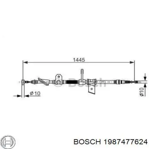 Задний трос ручника 1987477624 Bosch