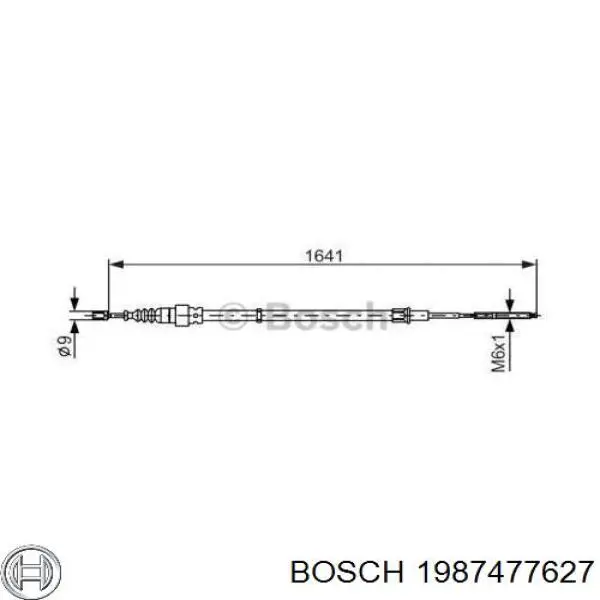 1987477627 Bosch трос ручного тормоза задний правый/левый