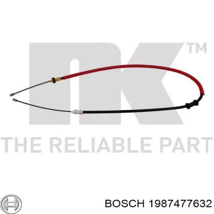 Cable de freno de mano trasero izquierdo 1987477632 Bosch