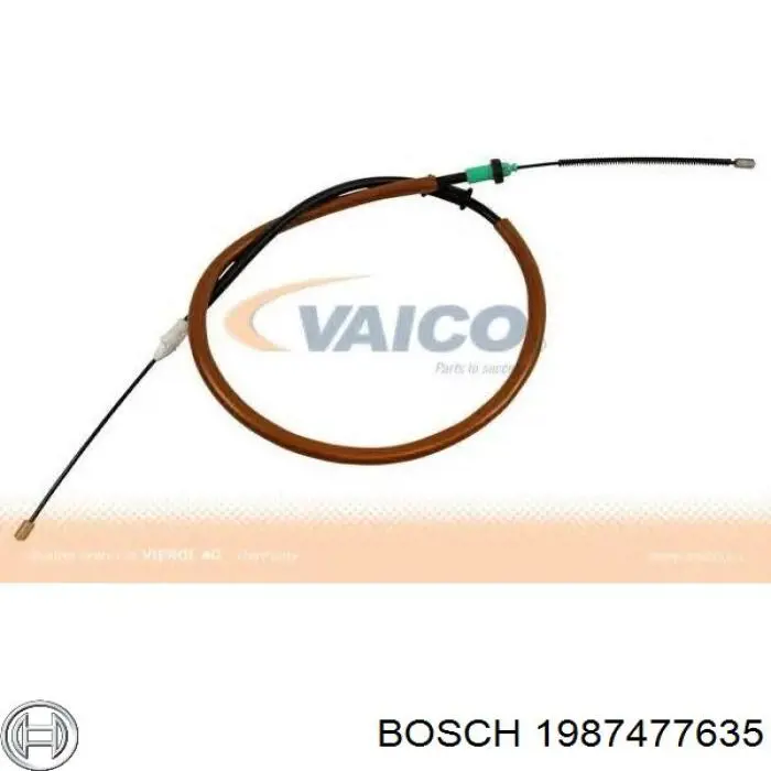 Трос ручника задний правый Bosch 1987477635