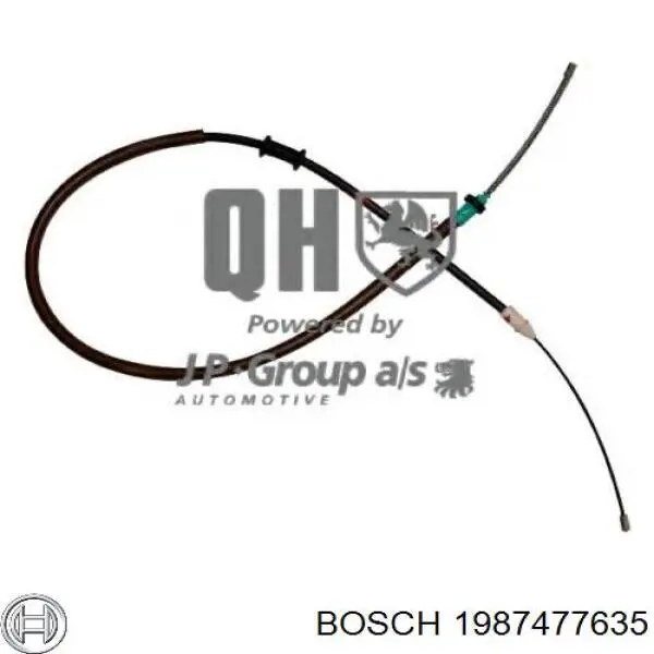 1987477635 Bosch Трос ручного тормоза задний, правый