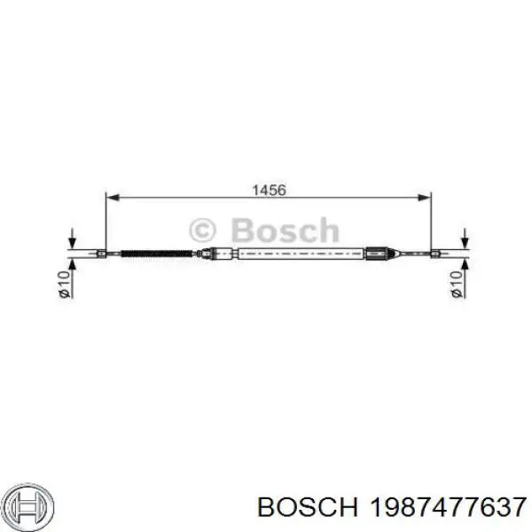 Задний трос ручника 1987477637 Bosch