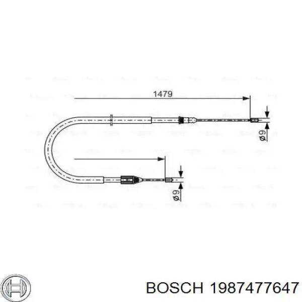 Задний правый трос ручника 1987477647 Bosch