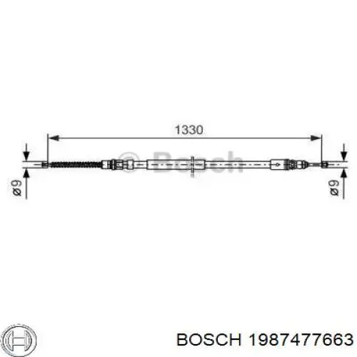 Трос ручника 1987477663 Bosch