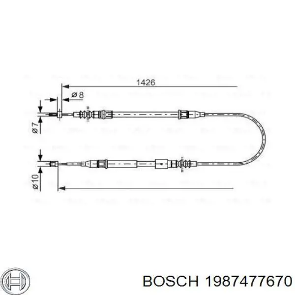 Трос ручника 1987477670 Bosch