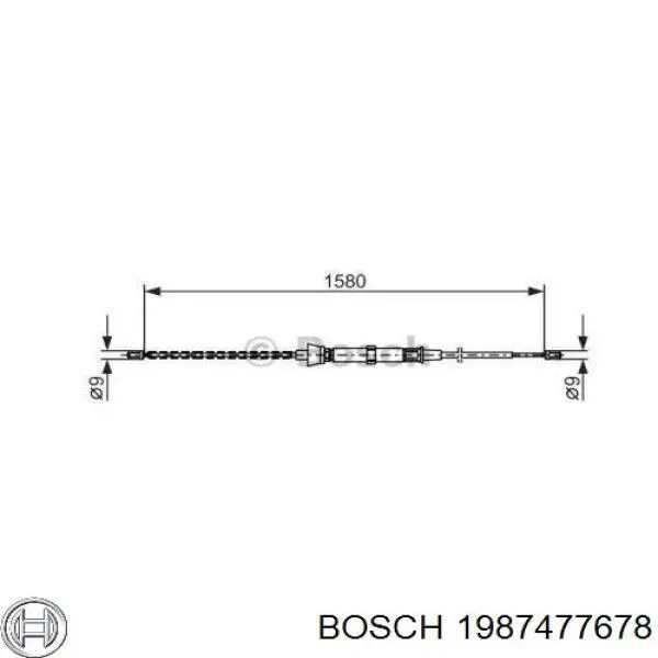 Задний трос ручника 1987477678 Bosch