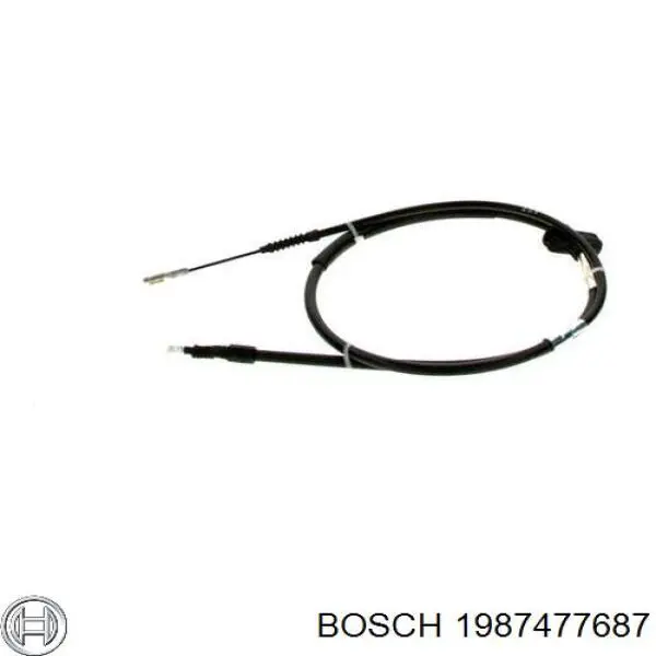 Трос ручного тормоза задний, правый/левый Bosch 1987477687