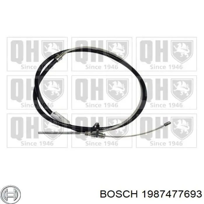 Трос ручника задний Bosch 1987477693