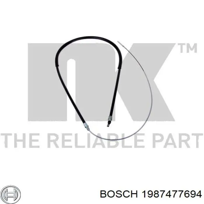 Cable de freno de mano trasero derecho 1987477694 Bosch