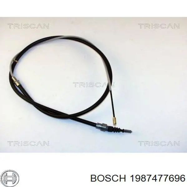 1987477696 Bosch Трос ручного тормоза задний правый/левый