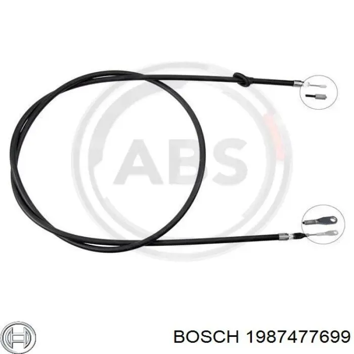 1987477699 Bosch Трос стояночного тормоза передний