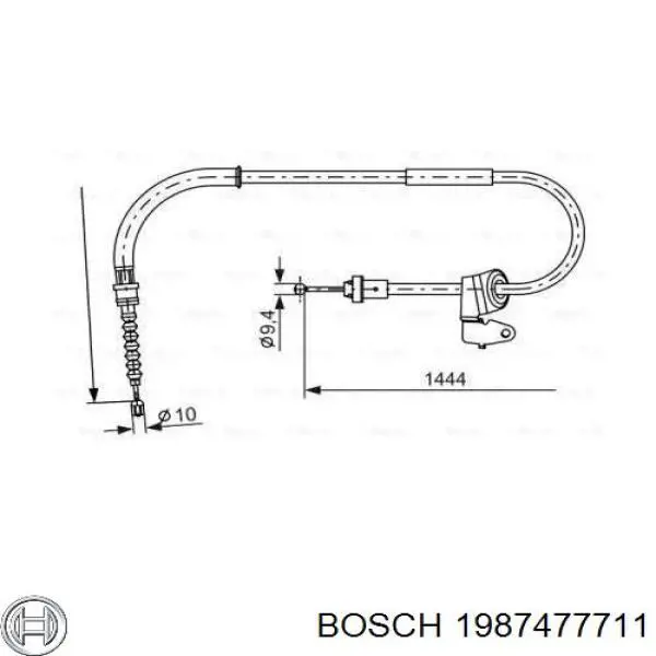 Задний правый трос ручника 1987477711 Bosch