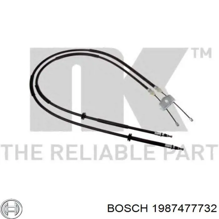 Задний трос ручника 1987477732 Bosch