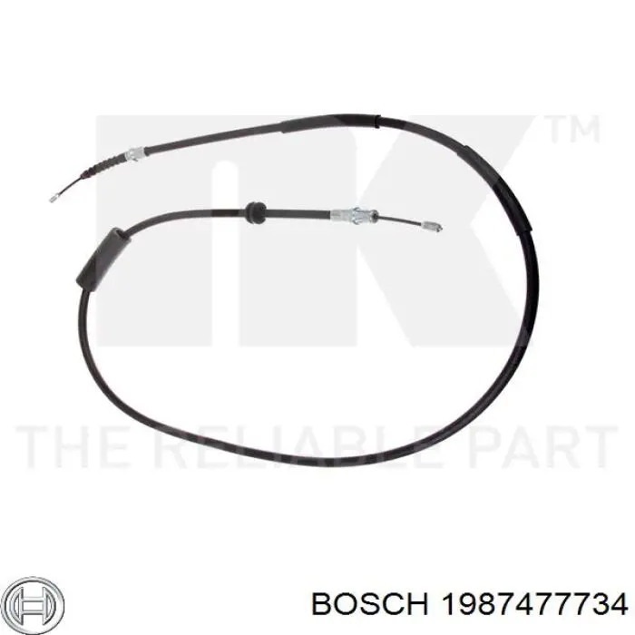Задний трос ручника Bosch 1987477734 цена, от 19.18 USD