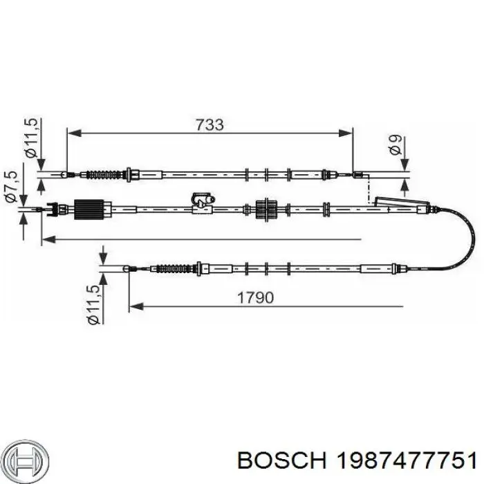 Купить 1987477751 Bosch Тормоз стояночный