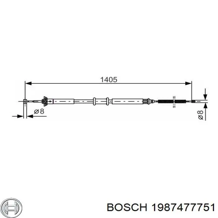Купить 1987477751 Bosch Тормоз стояночный