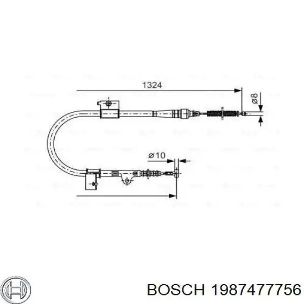 Трос ручника 1987477756 Bosch