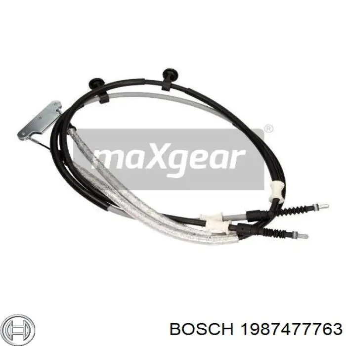 1987477763 Bosch Трос ручного тормоза задний правый/левый