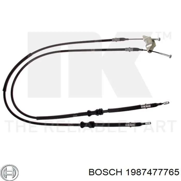 Cable de freno de mano intermedio 1987477765 Bosch