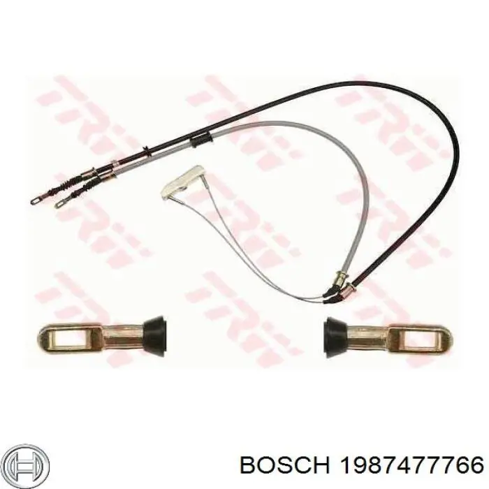 1987477766 Bosch Трос ручного тормоза задний правый/левый