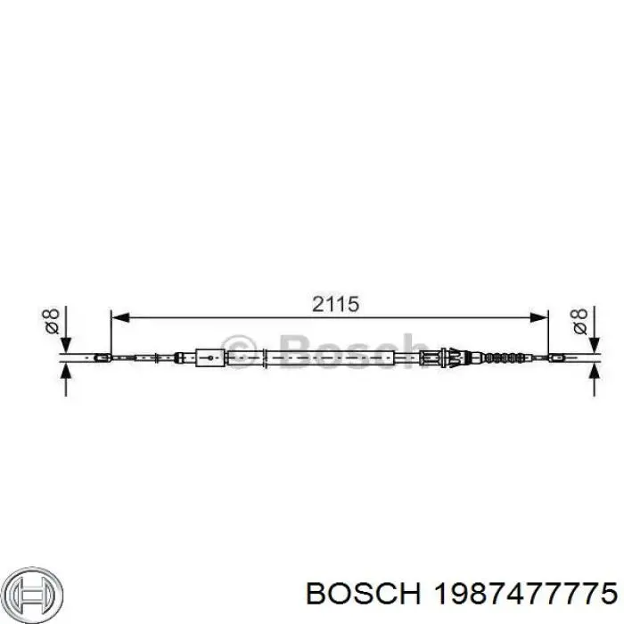 Задний трос ручника 1987477775 Bosch