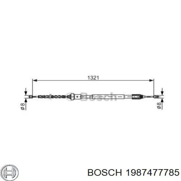 Задний правый трос ручника 1987477785 Bosch