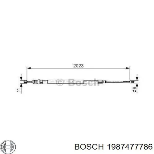 Задний трос ручника 1987477786 Bosch