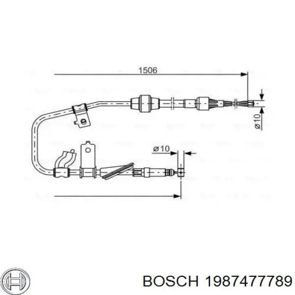 Трос ручника 1987477789 Bosch