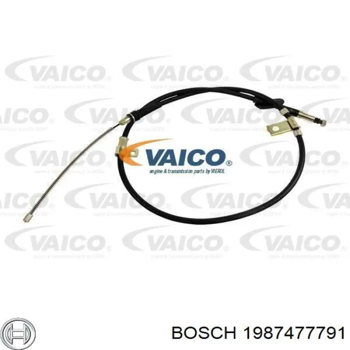 Трос ручного тормоза задний Bosch 1987477791 цена, от 24.93 USD