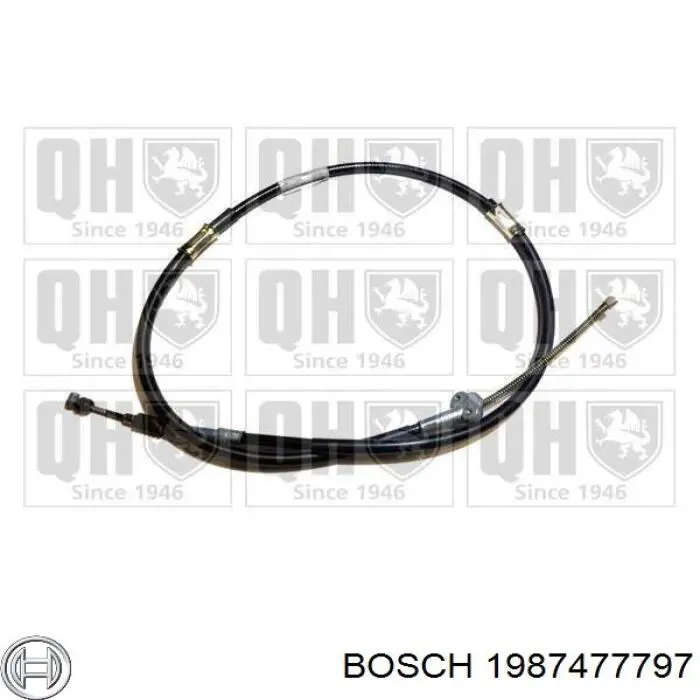 Cable de freno de mano trasero derecho/izquierdo 1987477797 Bosch