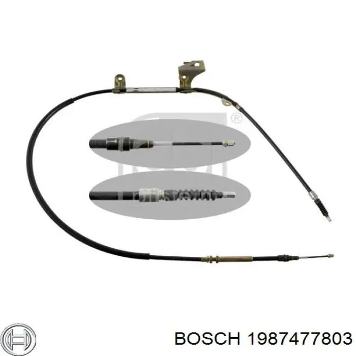 Cable de freno de mano trasero izquierdo 1987477803 Bosch