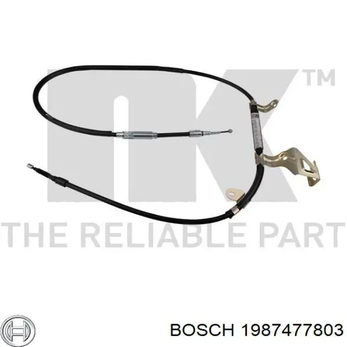 Трос ручного тормоза задний Bosch 1987477803 цена, от 35.40 USD