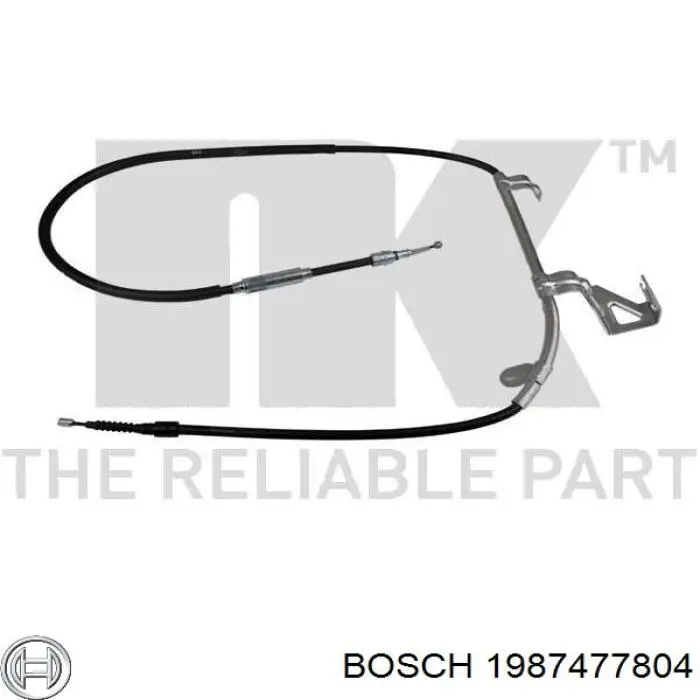 Купить 1987477804 Bosch Задний правый трос ручника