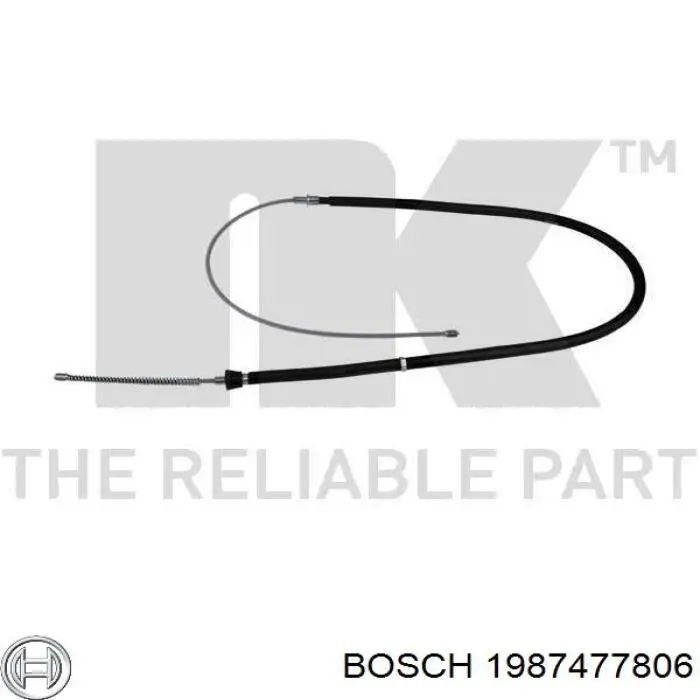 1987477806 Bosch трос ручного тормоза задний правый/левый