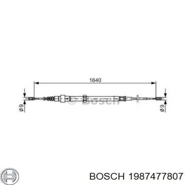 Задний трос ручника 1987477807 Bosch