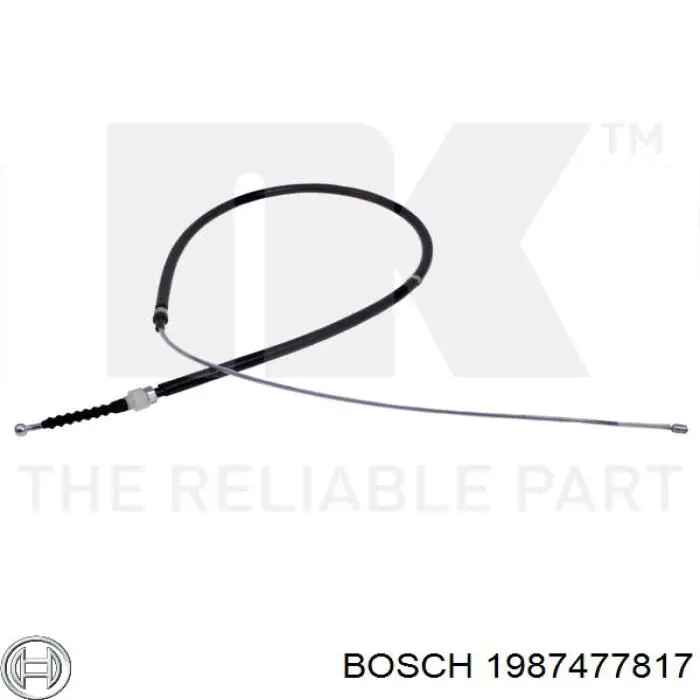 1987477817 Bosch Трос ручного тормоза задний правый/левый