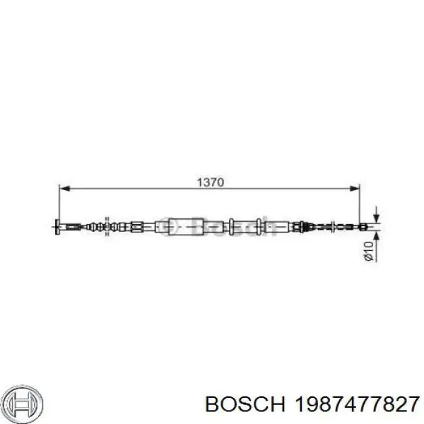 Задний правый трос ручника 1987477827 Bosch