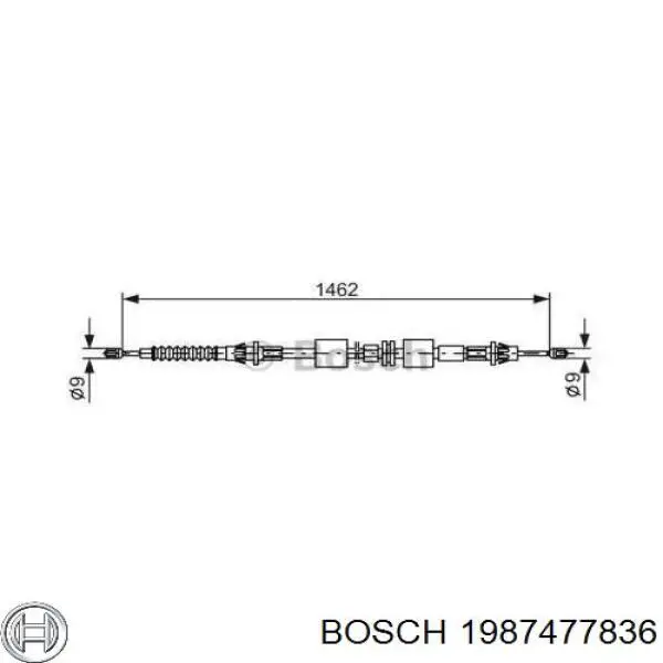 Задний трос ручника 1987477836 Bosch