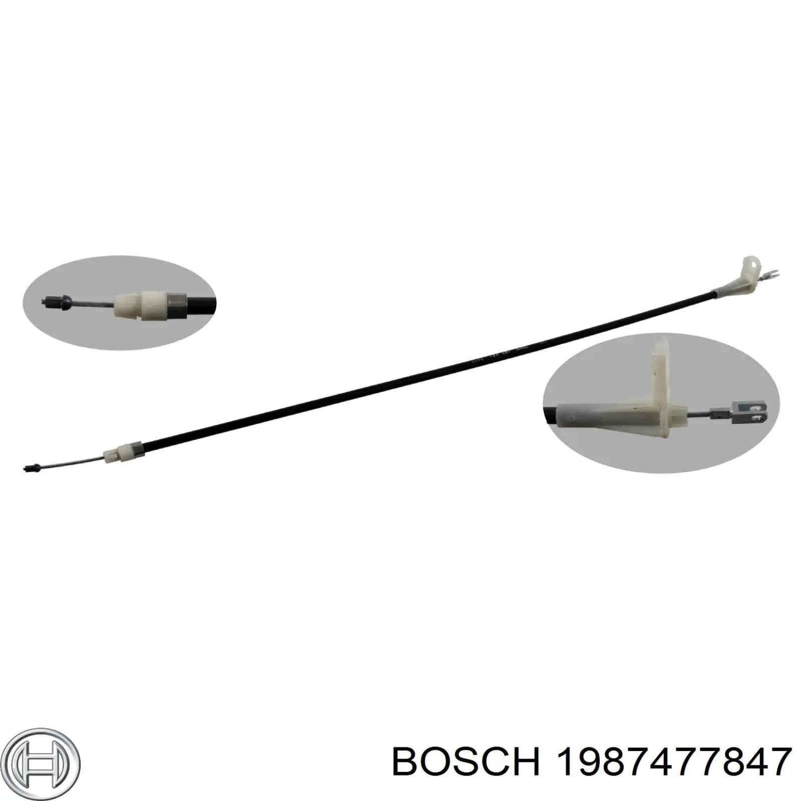 Трос стояночного тормоза задний правый Bosch 1987477847 цена, от 11.59 USD