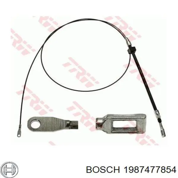 Трос ручного тормоза передний Bosch 1987477854 цена, от 14.16 USD