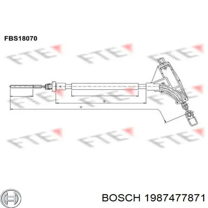 Передний трос ручника 330179 Linex